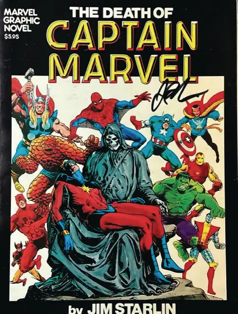 Df Death of Captain Marvel File Copy Starlin Sgn