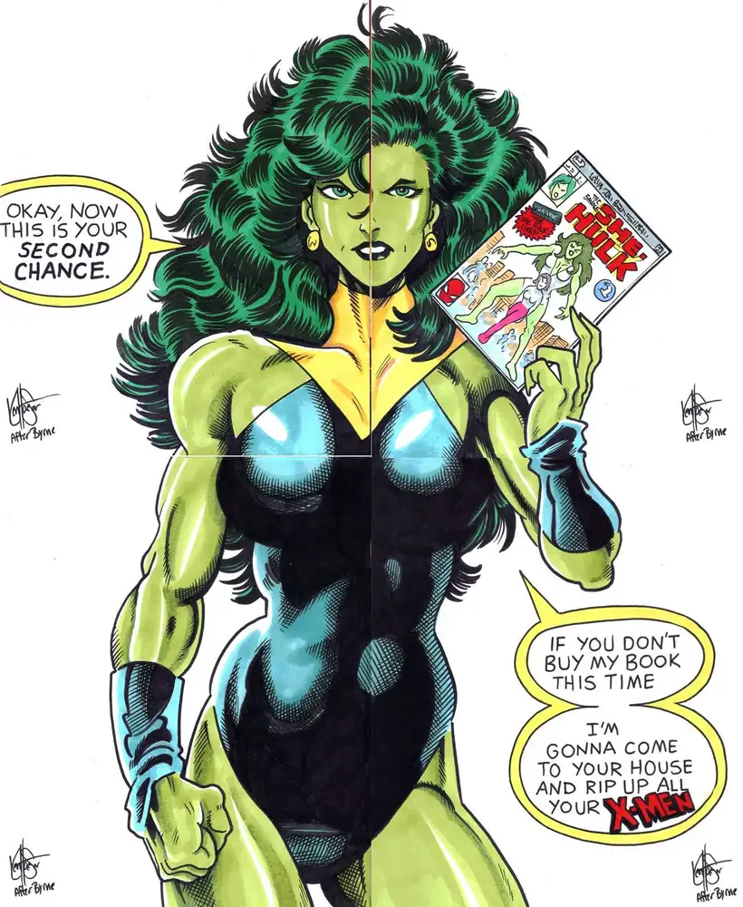 Df She Hulk Four Piece Blank Connecting Set Haeser Sketch