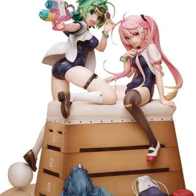 Poyoyon Rock Orig Char Pink & Midori Sukumizu 1/5.5 PVC Figure