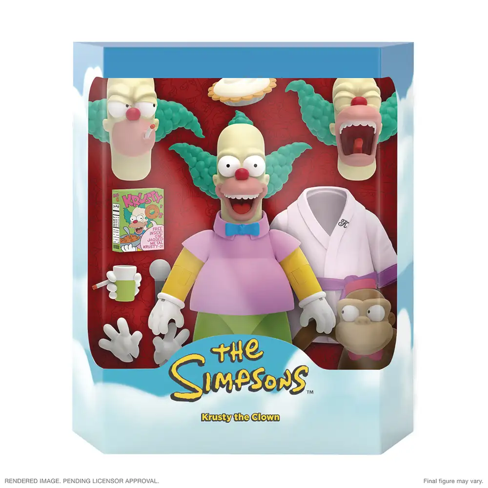 Simpsons Ultimates W2 Krusty the Clown Action Figure