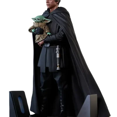 Star Wars Premier Collection Mandalorian Luke & Grogu Statue